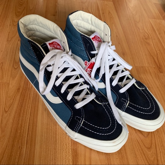 NWT | Vans blue and navy high tops - Picture 2 of 10